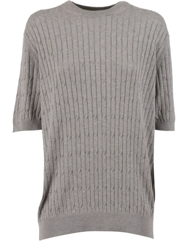 Textured Cable Knit Sweater