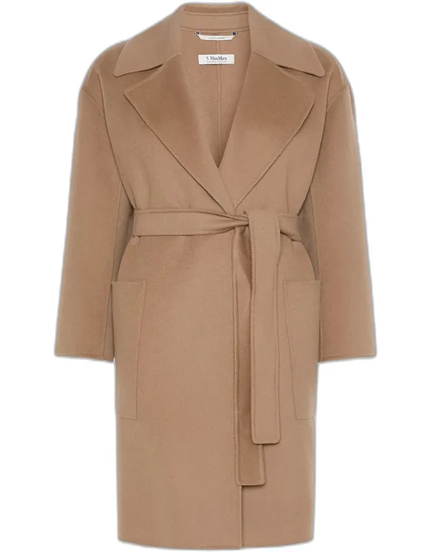 Wool Long Wrap Coat