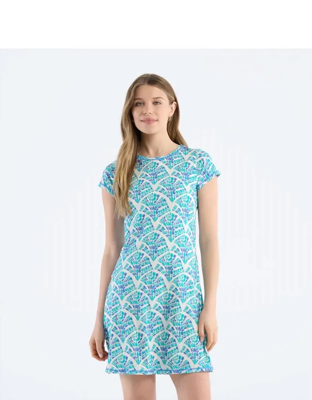 Mosaic Waves T-shirt Mini Dress