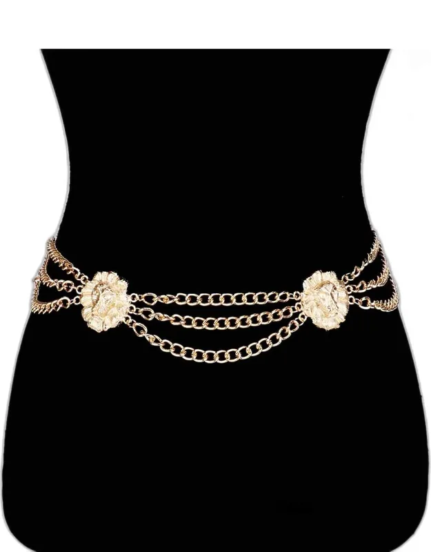 Draped Metal Chain Belt