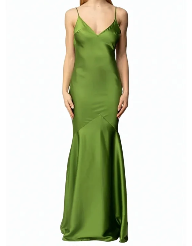 Satin Thin Straps Dress