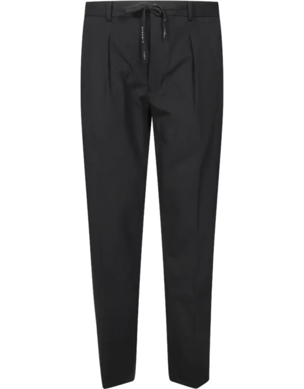 Single Pleat Technical Drawstring Trousers