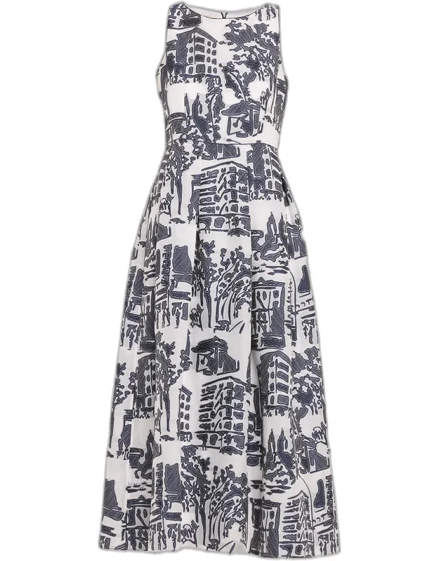 Pleated Midi Dress