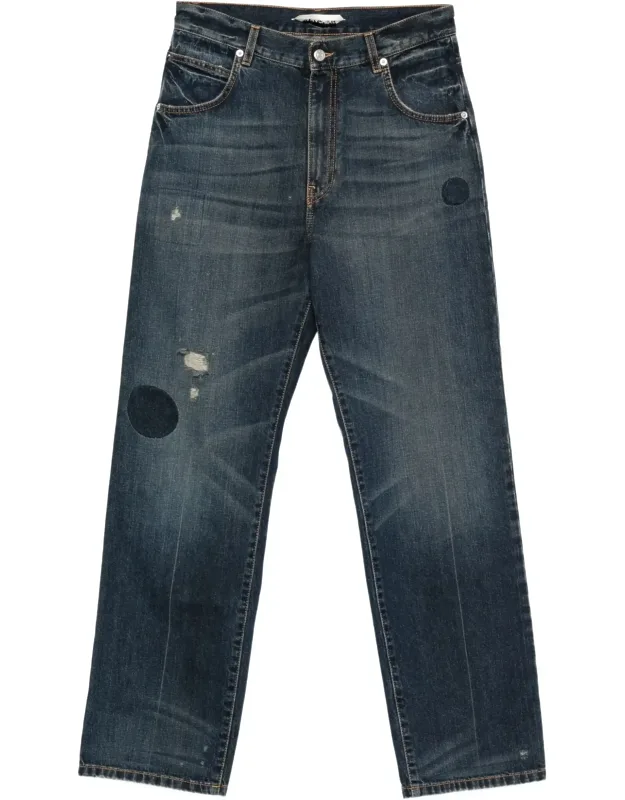 Relaxed Fit Distressed Jeans