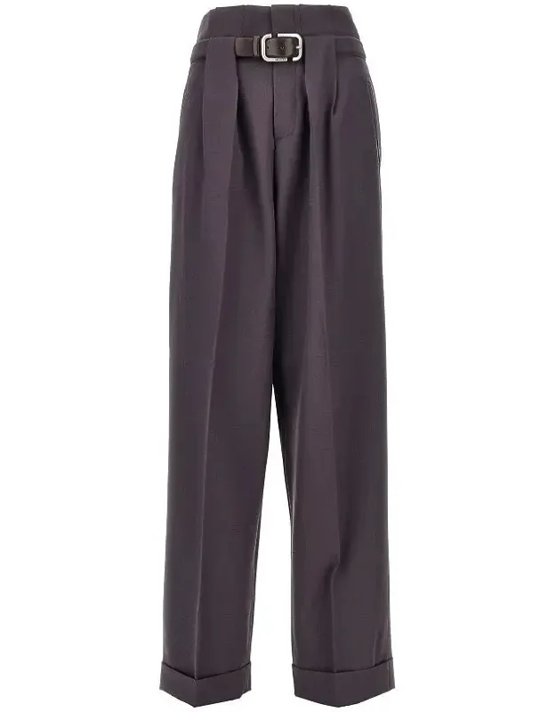 Gabardine Pants With Belt