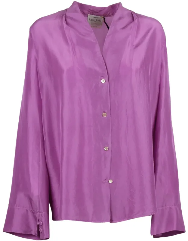 Silk V Neck Blouse