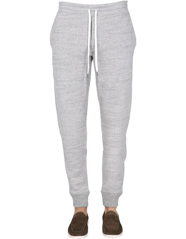 Jogging Pants With Elastic Waist And Ribbed Bottom