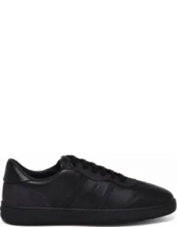 Versatile Leather Sneakers With Lace-up Closure