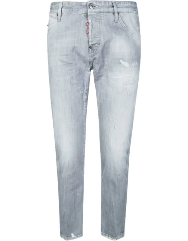 Slim Twst Distressed Faded Jeans