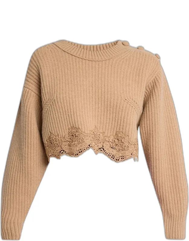 Lace Trim Pullover