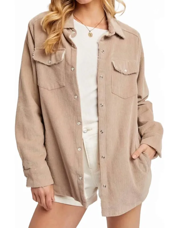 Corduroy Sherpa-lined Jacket