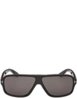 William-02 Acetate Rectangle Sunglasses