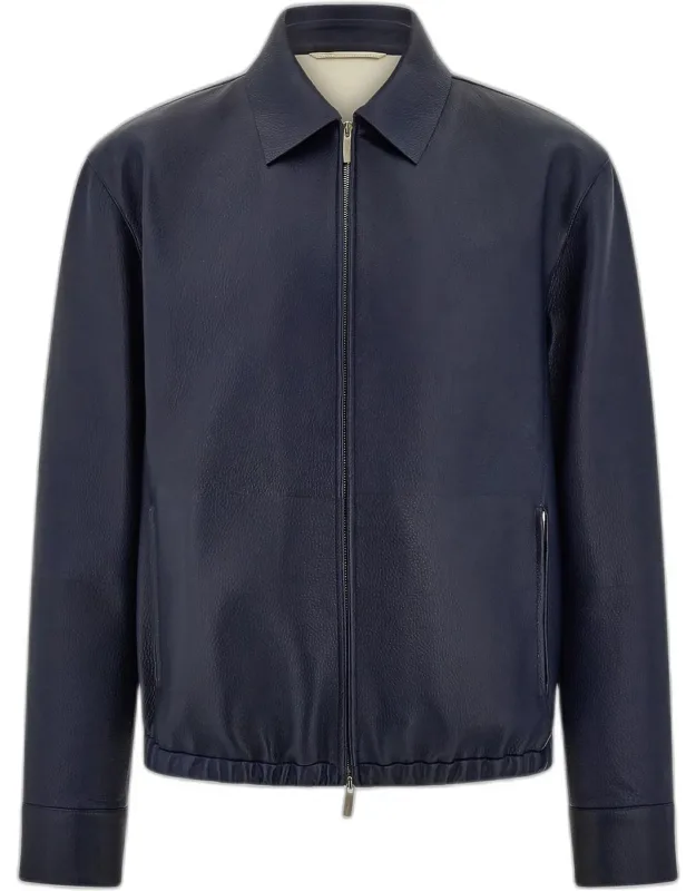 Deerskin Leather Bomber Jacket