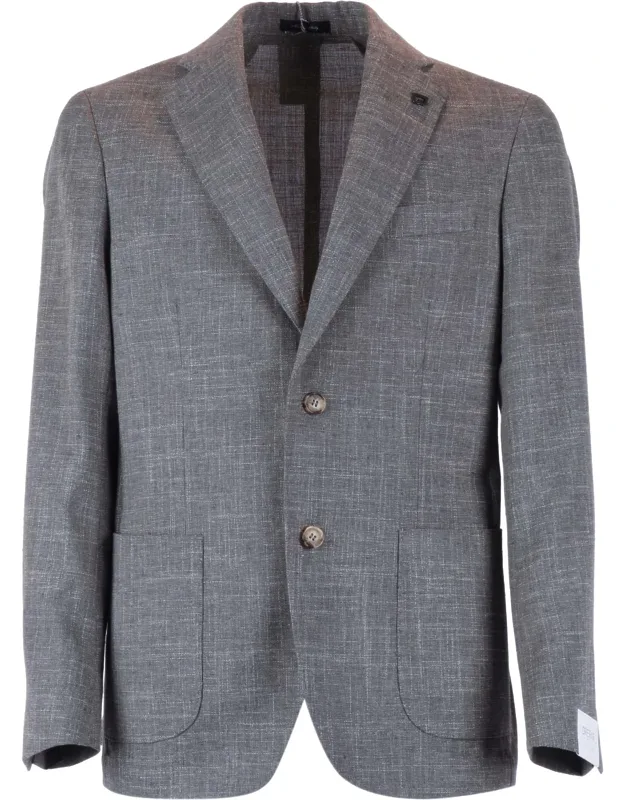 Textured Two Button Blazer