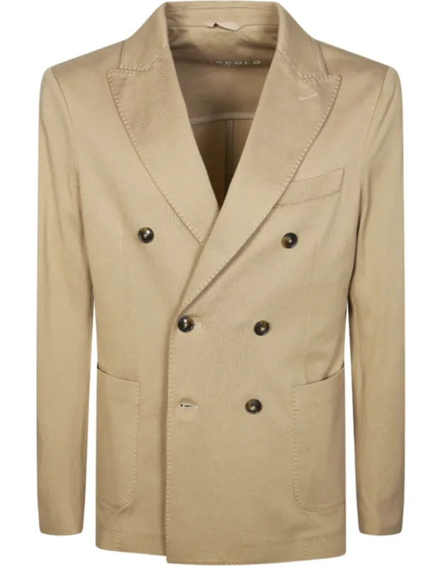 Classic Double Breasted Piquet Blazer