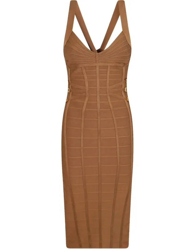 3d Knit Midi Sheath Dress