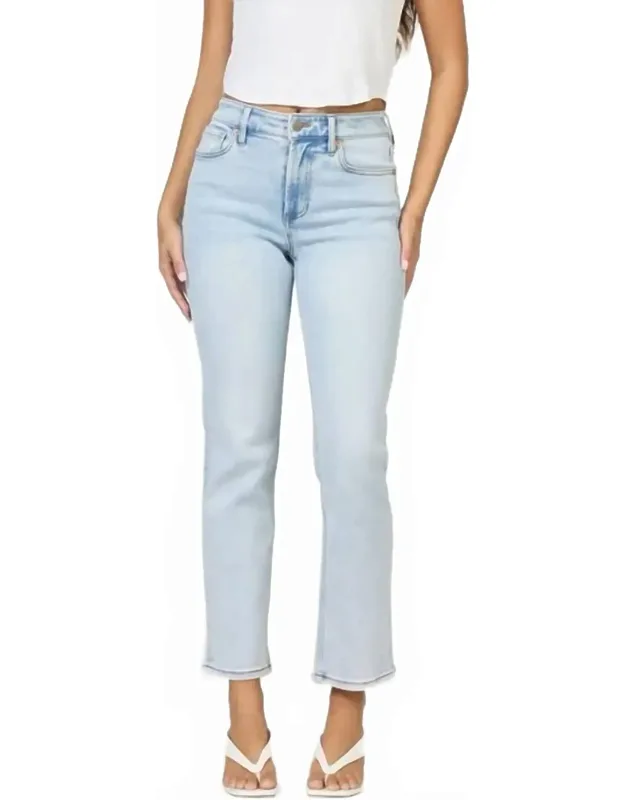 Anika Straight Leg Jeans - Mid-rise, Durable Cotton Blend