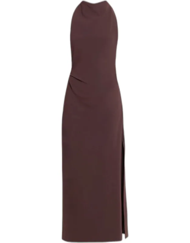 Twisted-strap Open-back Maxi Dress