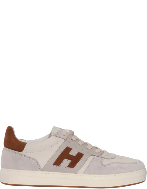 Suede Contrast Logo Sneakers