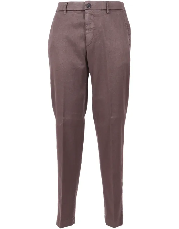 Tailored Textured Straight-leg Pants