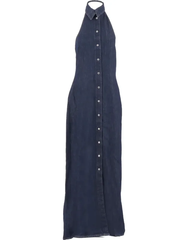 Blossom Halter Shirt Maxi Dress