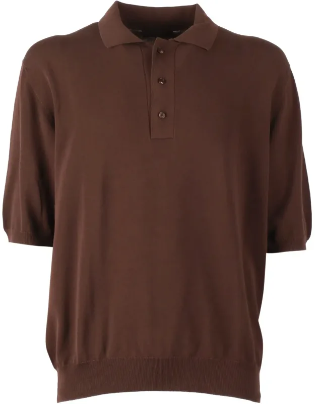 Ribbed Cotton Polo Shirt