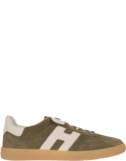 Suede Sneakers With Iconic Serrated H Design