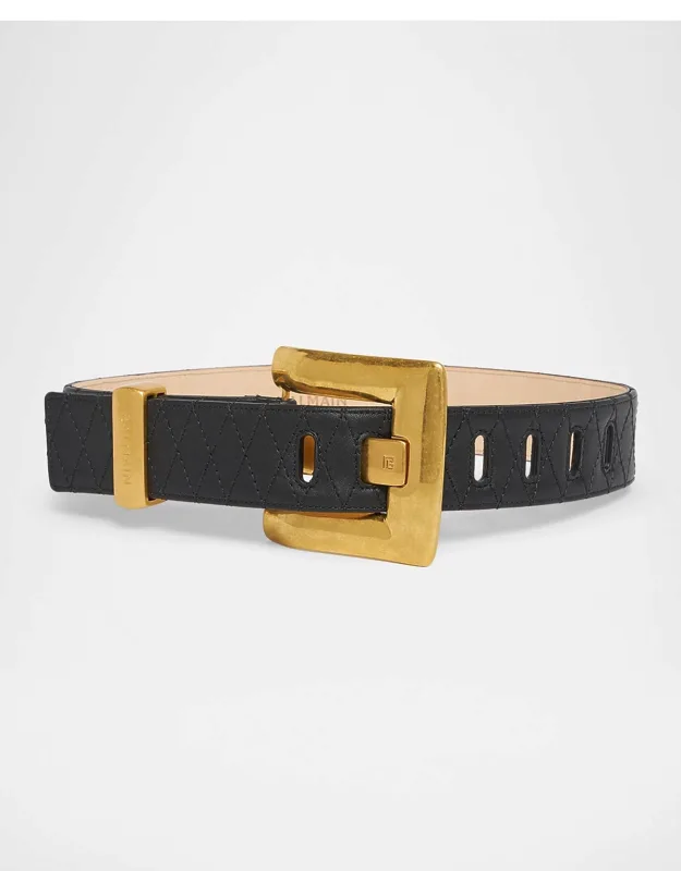 Quilted Leather Belt
