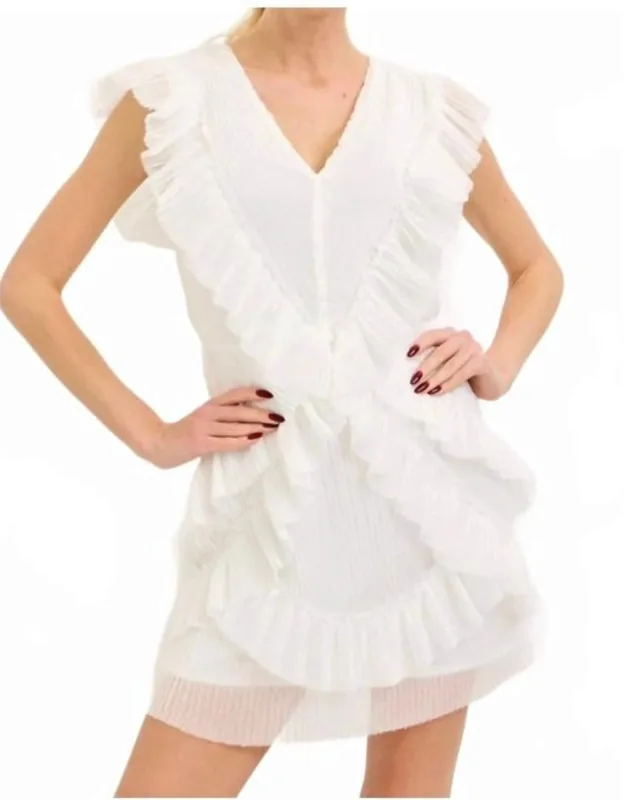 V-neck Sleeveless Mini Dress