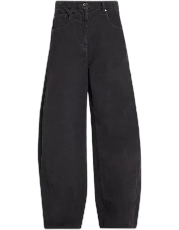 Wide Barrel-leg Pants