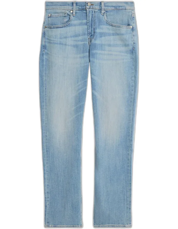 Straight Light-wash Denim Jeans