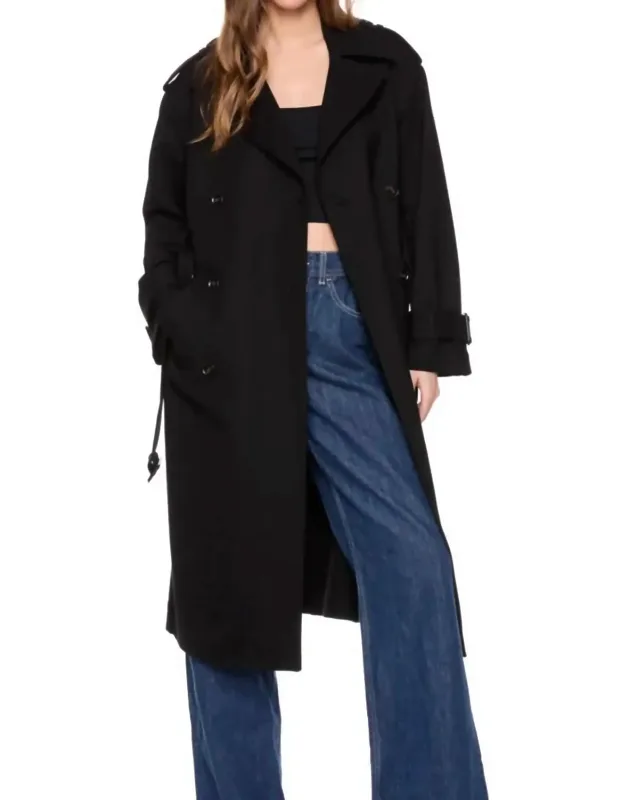 Double Knit Trench Coat
