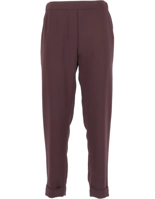 Relaxed Fit Cuffed Cropped Straight-leg Pants