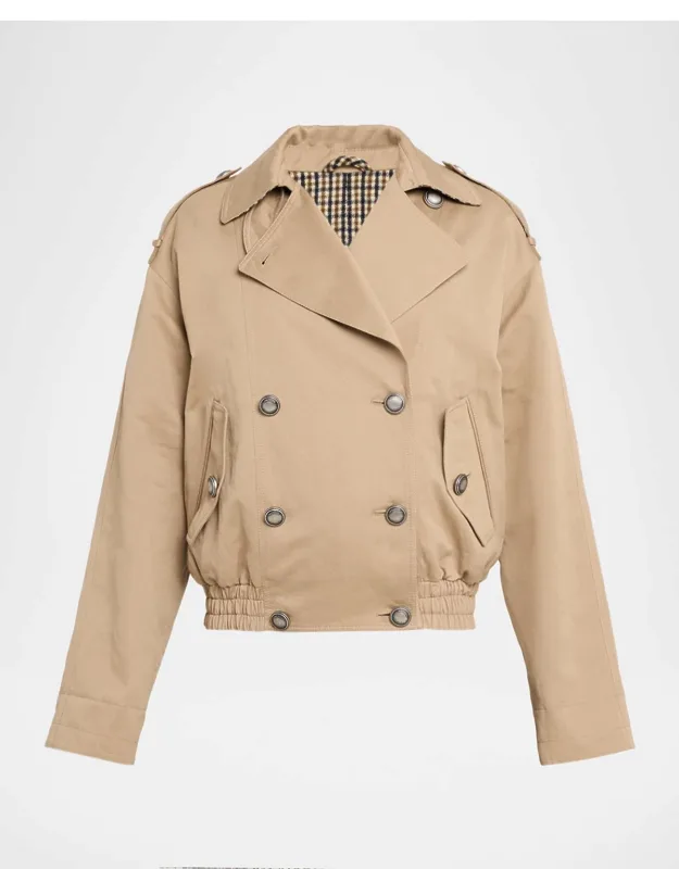 Double-breasted Techno Trench Coat