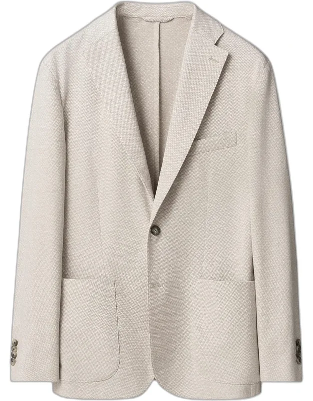 Herringbone Linen Jersey Soft Jacket