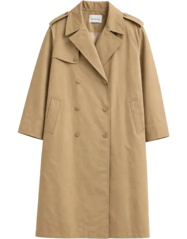 Loose Fit Cotton Trench Coat
