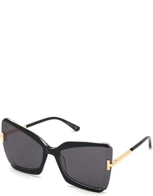 Gia Semi-rimless Butterfly Sunglasses