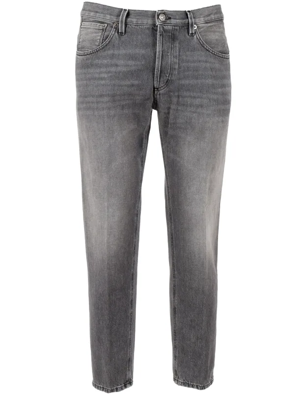 Faded Grey Curved Jeans