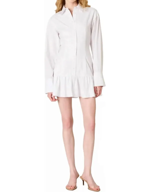 Rayo Mini Dress With Long Sleeves And Ruffle Hem