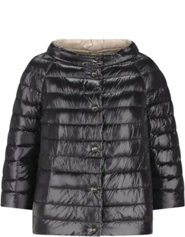 Wide Collar Quilted Down Jacket