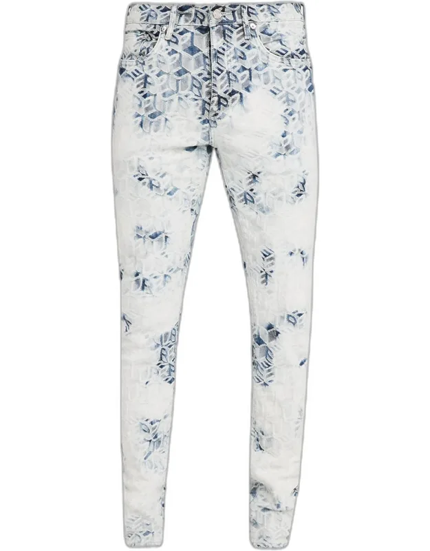 Monogram Jacquard Stretch Skinny Jeans