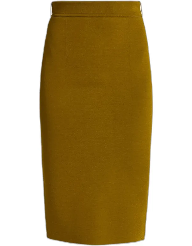 Olivinegr Pencil Skirt