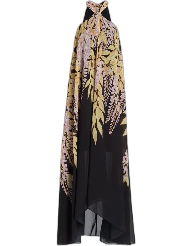 Floral Halter Maxi Dress