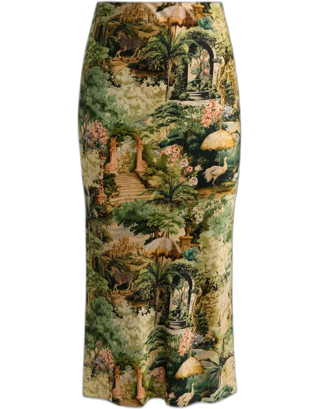 Tapestry Slip Skirt