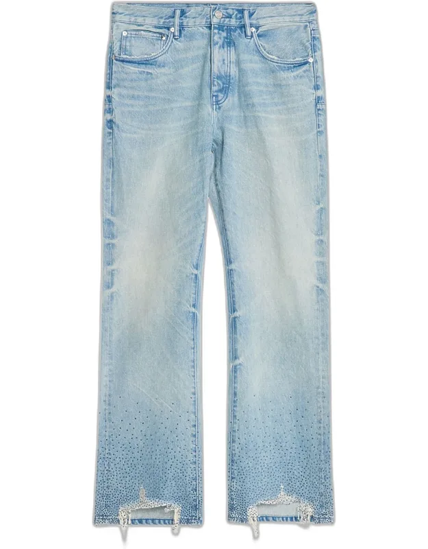 Embellished Washed-denim Bootcut Jeans