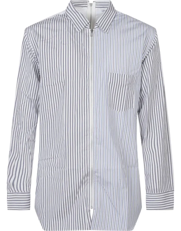 Striped Zip-up Shirt