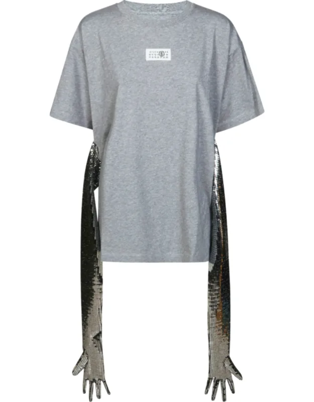 Sequin Gloves Cotton T-shirt