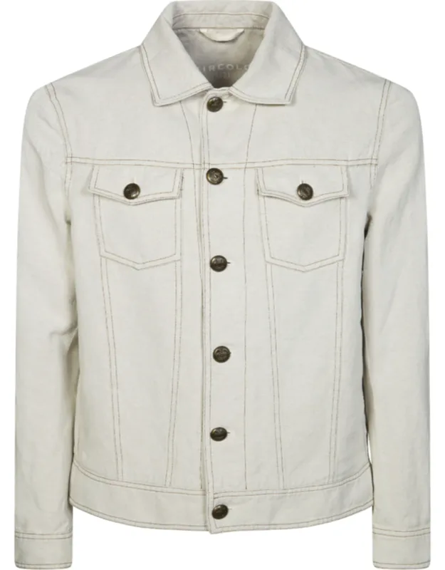 Premium Denim Contrast Stitching Jacket