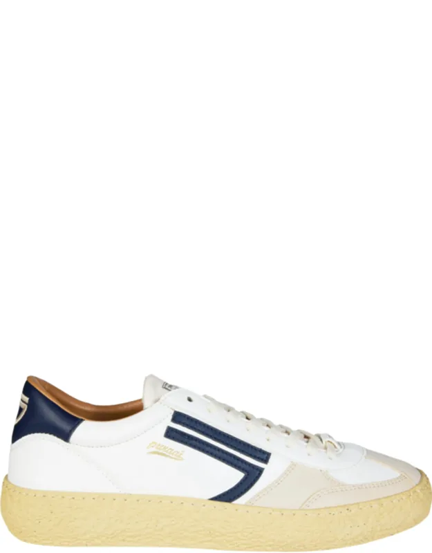 Vintage Vegan Leather Perforated Sneakers