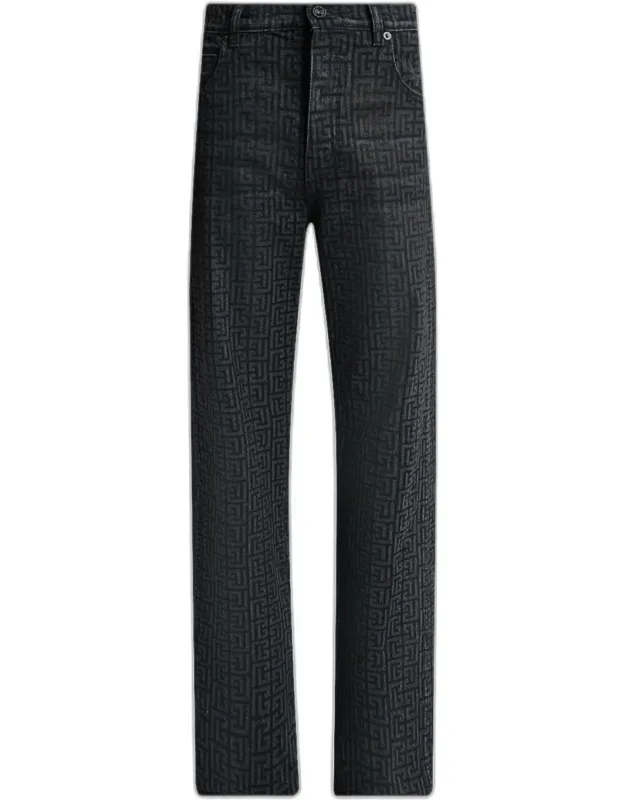 Loose-fit Monogram Denim Jeans